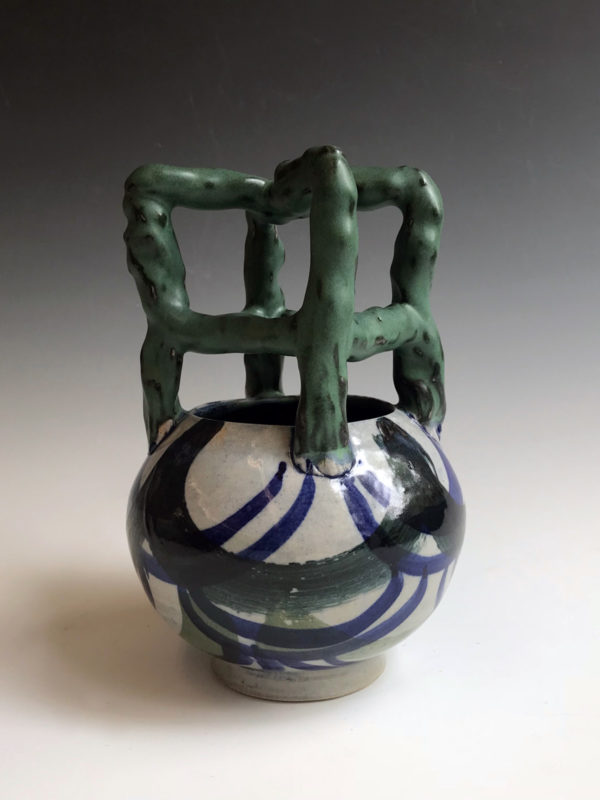 Caged Vase 13” x 6” x 6” porcelain